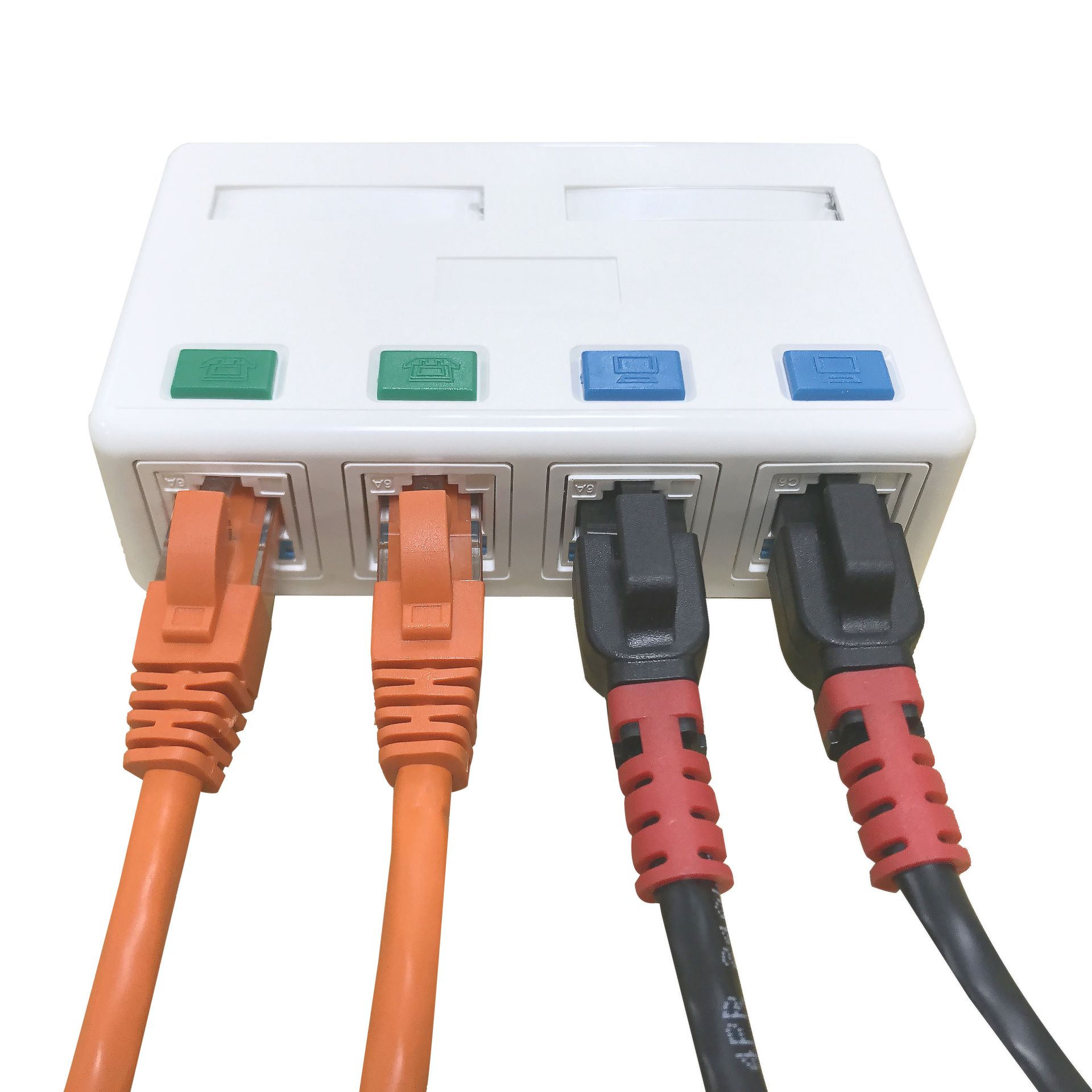 Blank Keystone Jack 4 Port Wall Surface Mount Box Solutions Crxconec